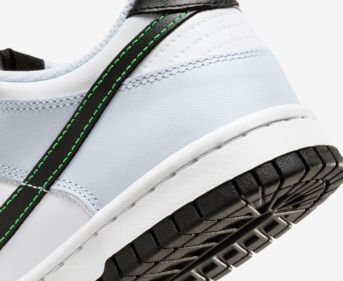 Nike - DUNK LOW 'WHITE/BLACK-FOOTBALL GREY-GREEN STRIKE' - VegNonVeg