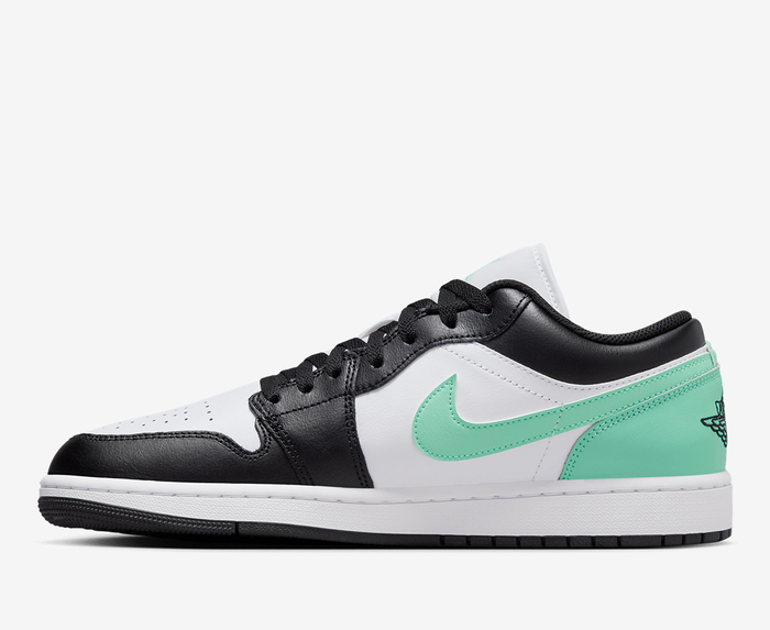 Jordan - AIR JORDAN 1 LOW 'WHITE/BLACK-GREEN GLOW' - VegNonVeg