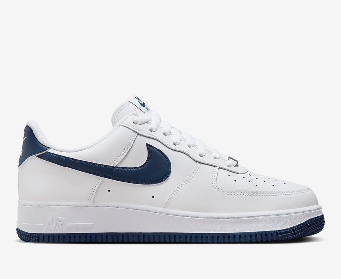 Nike - AIR FORCE 1 '07 'WHITE/MIDNIGHT NAVY' - VegNonVeg