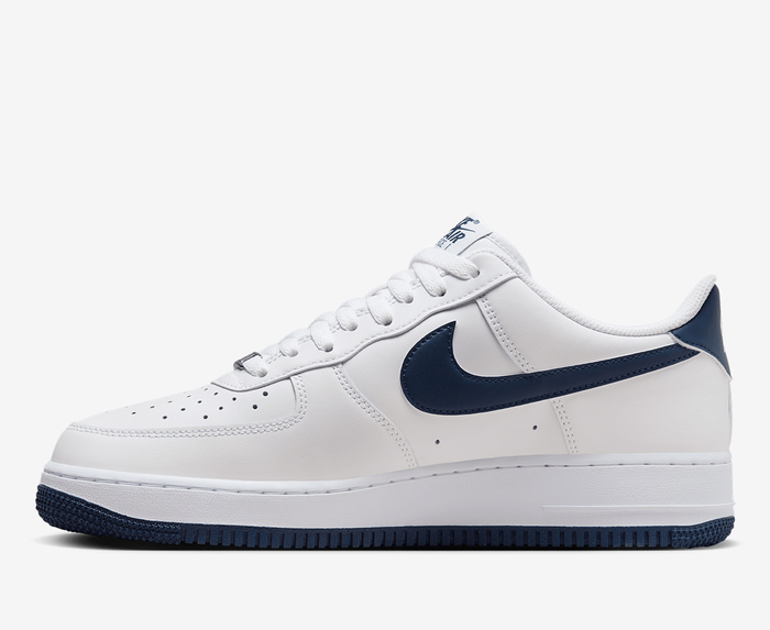 Nike - AIR FORCE 1 '07 'WHITE/MIDNIGHT NAVY' - VegNonVeg