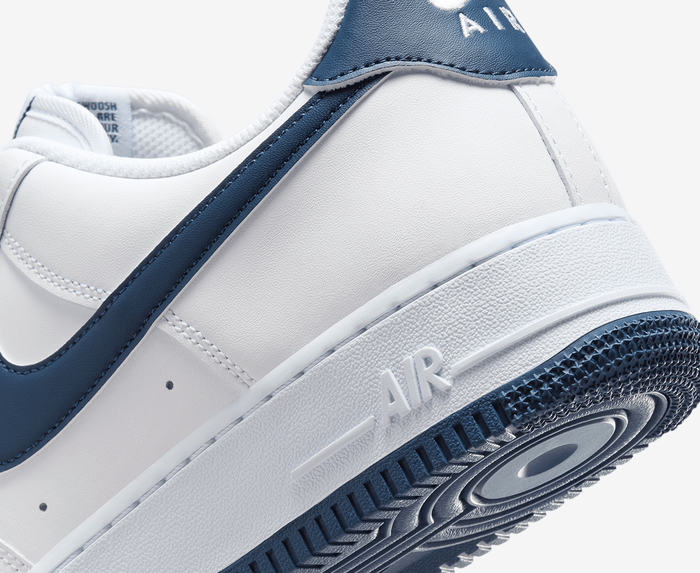 Nike - AIR FORCE 1 '07 'WHITE/MIDNIGHT NAVY' - VegNonVeg