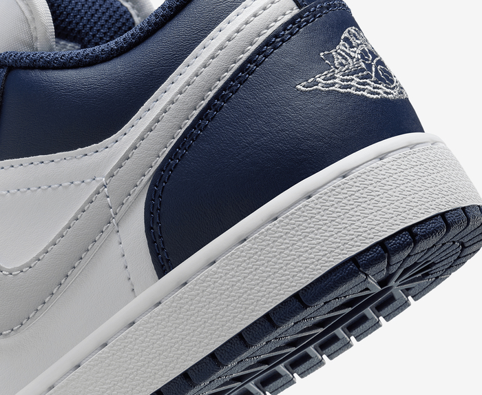 Jordan - AIR JORDAN 1 LOW 'WHITE/WOLF GREY-MIDNIGHT NAVY' - VegNonVeg