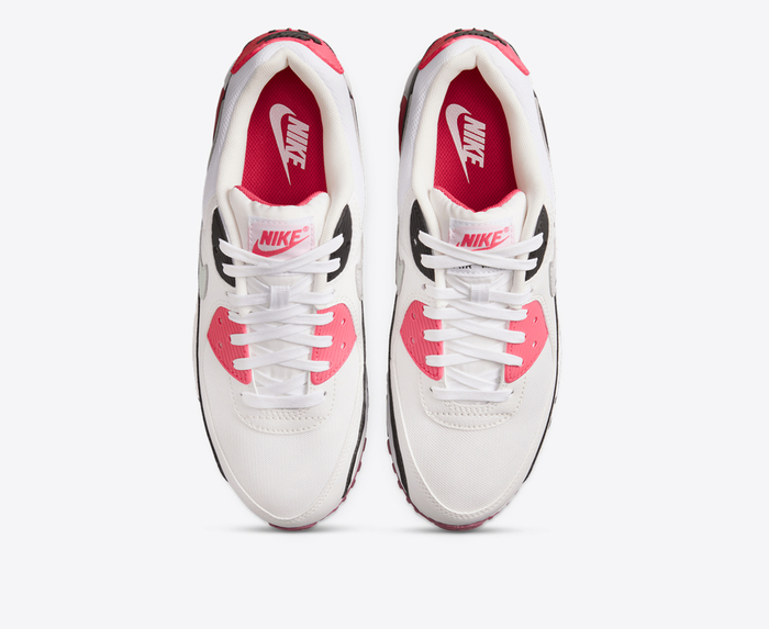 Nike AIR MAX 90 WHITE LIGHT SILVER ASTER PINK BLACK VegNonVeg