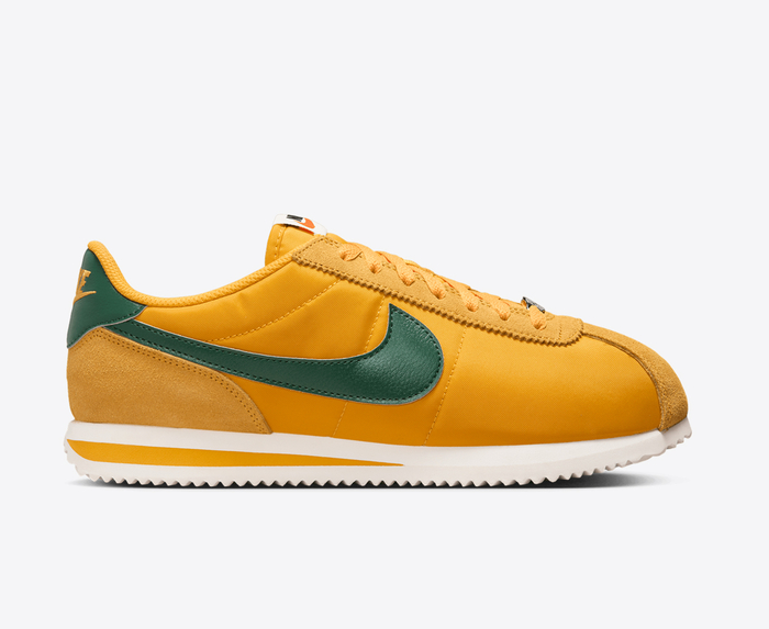 Nike cortez green and yellow hotsell