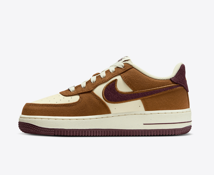 Burgundy and gold air force ones on sale