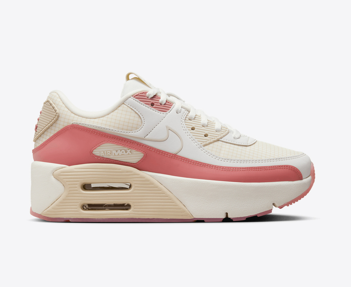 Nike AIR MAX 90 LV8 SAIL RED STARDUST SUMMIT WHITE VegNonVeg