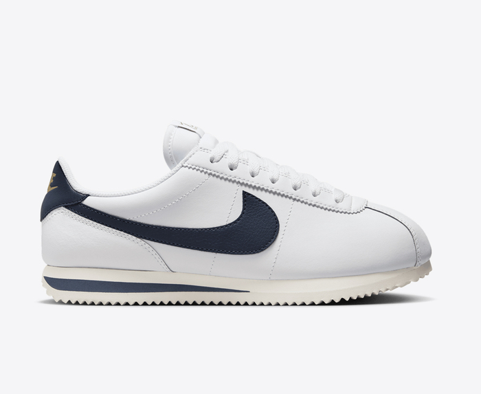 Nike CORTEZ OLYMPIC WHITE OBSIDIAN SAIL METALLIC GOLD VegNonVeg