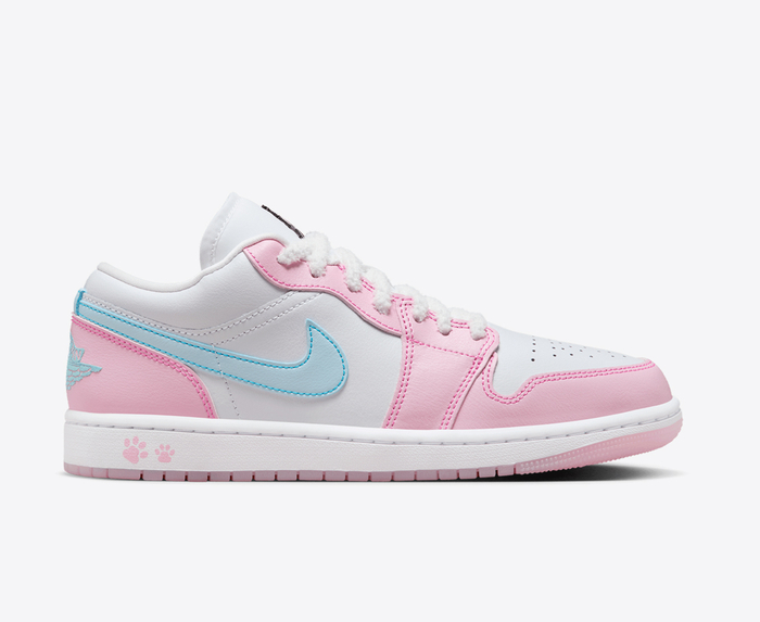 Blue white pink jordans best sale