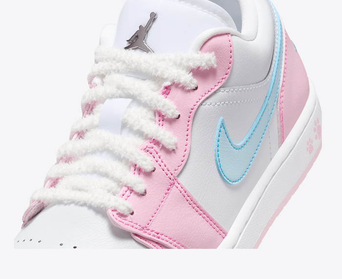 Jordans pink blue and white best sale