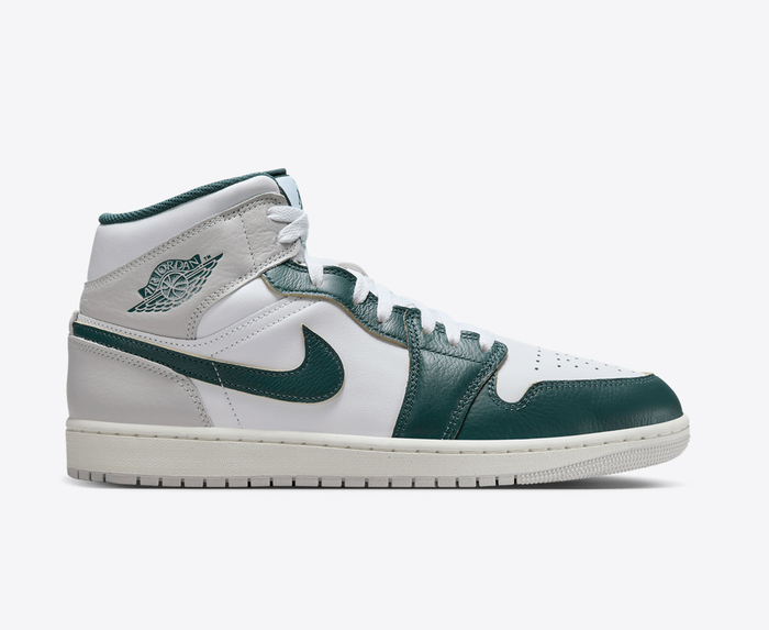 Jordan AIR JORDAN 1 MID SE WHITE OXIDIZED GREEN SAIL NEUTRAL GREY VegNonVeg