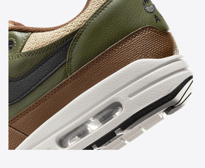 Nike AIR MAX 1 ESSENTIAL PREMIUM NEUTRAL OLIVE BLACK CARGO KHAKI VegNonVeg