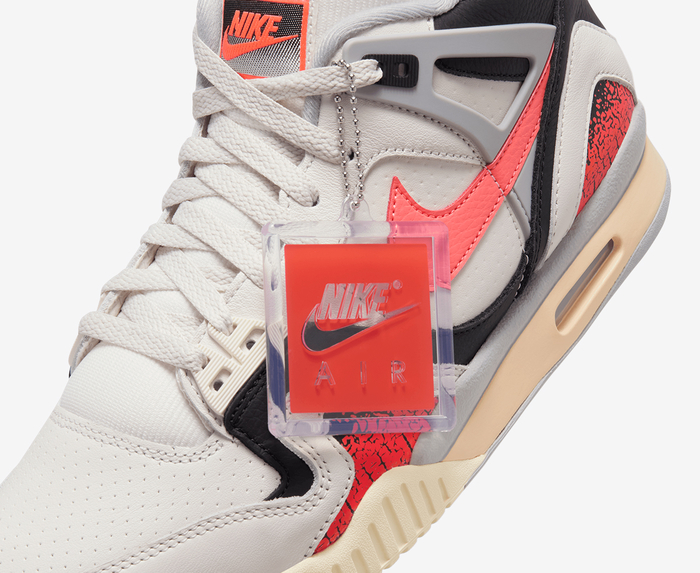 Nike AIR TECH CHALLENGE II PHANTOM HOT LAVA BLACK SILVER PALE IVORY VegNonVeg