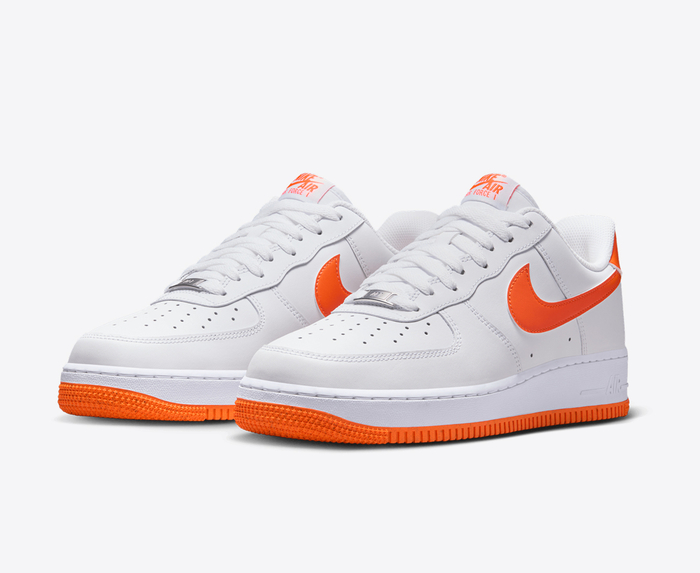 Nike air white orange best sale