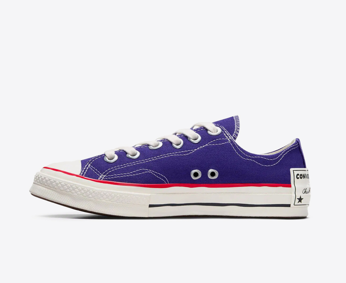 Converse CHUCK 70 OX COURT PURPLE EGRET RED VegNonVeg