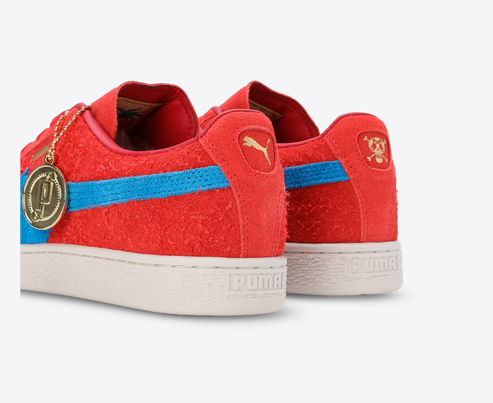 Puma X ONE PIECE Suede Buggy The Genius Jester RED ULTRA BLUE VegNonVeg