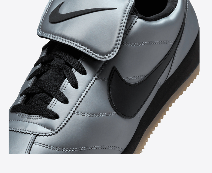 Nike CORTEZ LEATHER SE METALLIC COOL GREY BLACK GUM DARK BROWN VegNonVeg