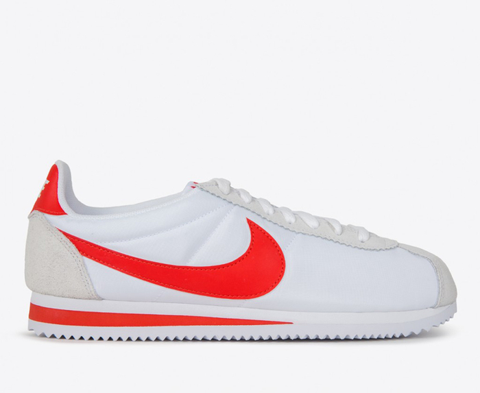 Nike cortez nylon cheap white red