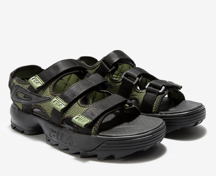 Fila disruptor sandals clearance all black