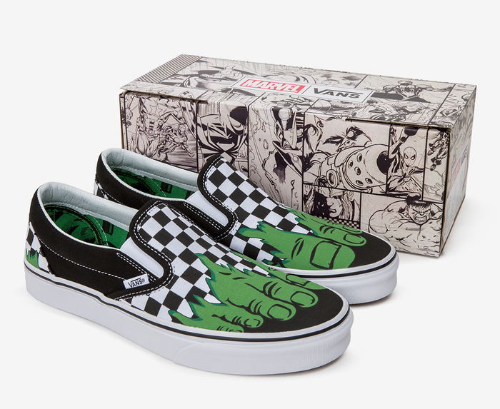 Vans CLASSIC SLIP ON MARVEL HULK CHECKERBOARD VegNonVeg