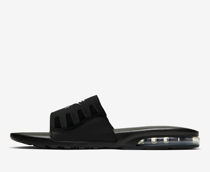 Nike AIR MAX CAMDEN SLIDE BLACK WHITE NOIR BLANC VegNonVeg