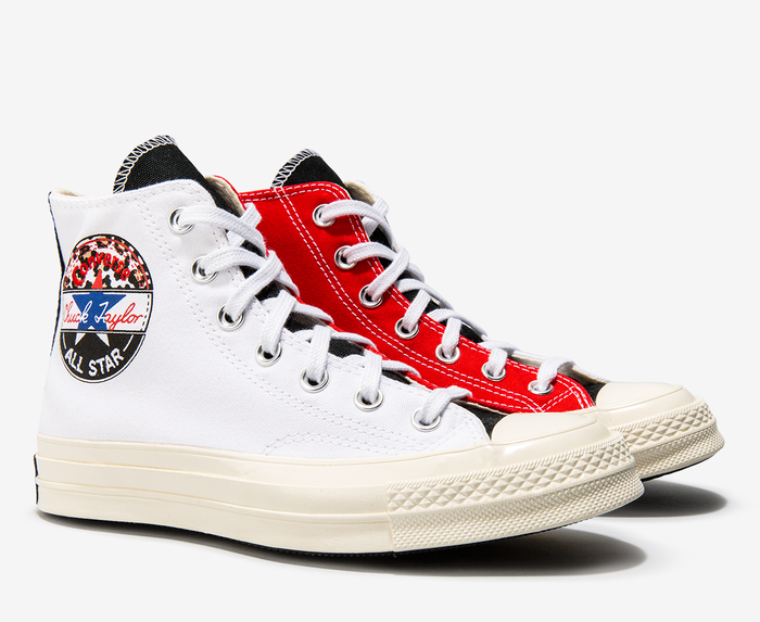 Converse - Logo Play Chuck 70 'WHITE/UNIVERSITY RED/RUSH BLUE' - VegNonVeg