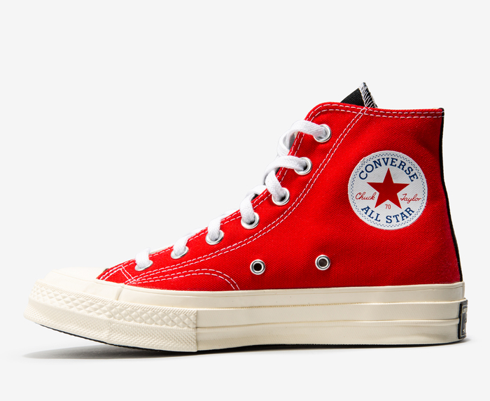 Converse - Logo Play Chuck 70 'WHITE/UNIVERSITY RED/RUSH BLUE' - VegNonVeg