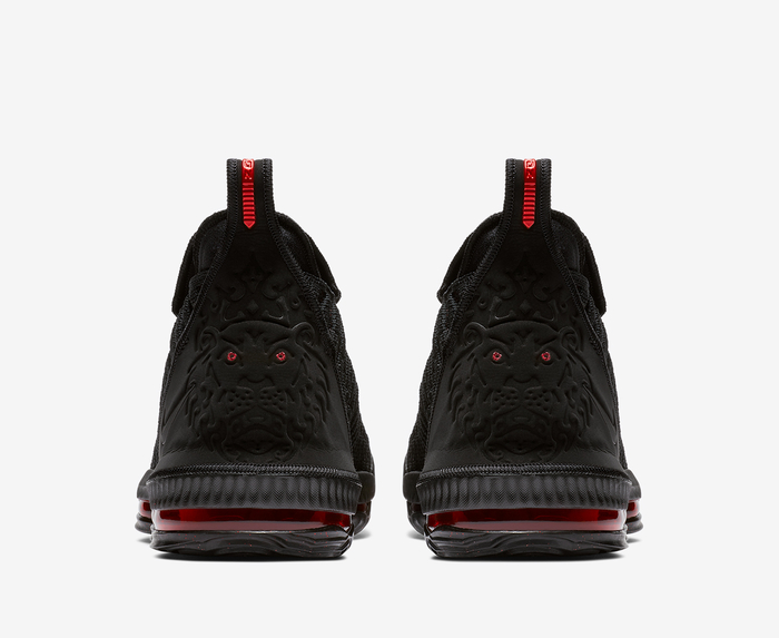 Nike LEBRON XVI BLACK BLACK UNIVERSITY RED VegNonVeg