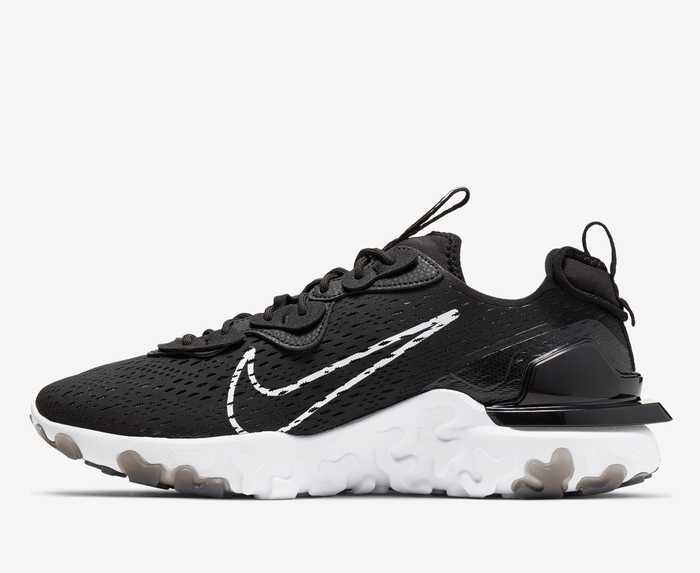 Nike react zwart wit clearance