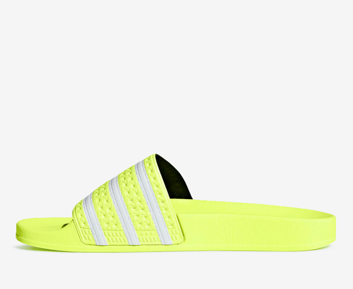 Adidas adilette neon discount yellow