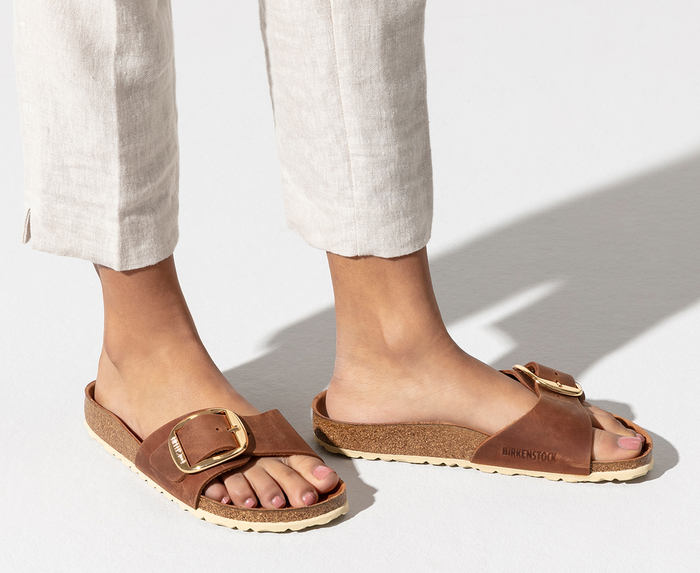 Birkenstock big buckle oiled leather cognac new arrivals