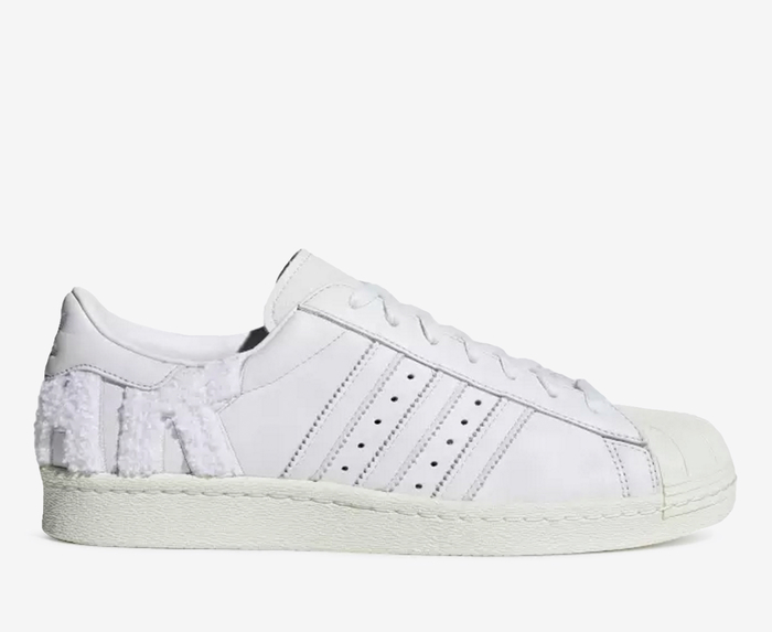 Adidas originals superstar 80s comfort sneakers discount in white