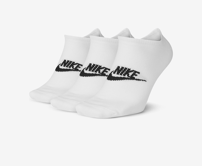 Nike - NSW EVERYDAY ESSENTIAL NO-SHOW SOCKS 'WHITE/BLACK' - PACK OF 3 ...