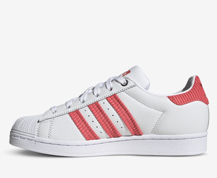 Adidas superstar gs outlet trainers white clear pink