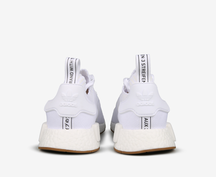 Adidas nmd r1 hotsell primeknit white white gum