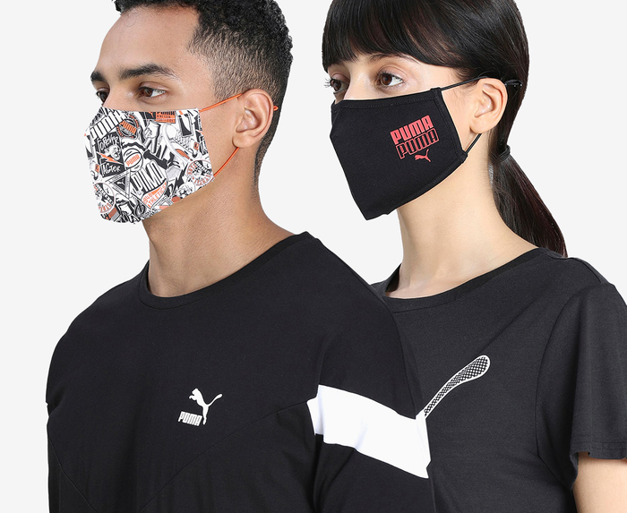 Puma PUMA Face Mask II Set Of 2 Firecracker AOP Puma Black