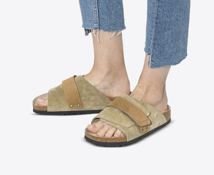 Birkenstock Buy Birkenstock KYOTO VEGAN LEATHER FADED KHAKI