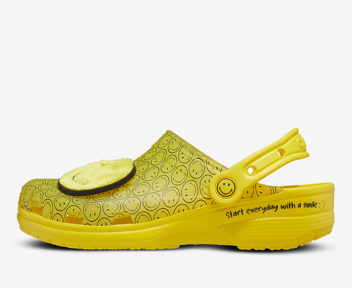 Crocs - Classic Translucent Smiley Clog 'Yellow' - VegNonVeg