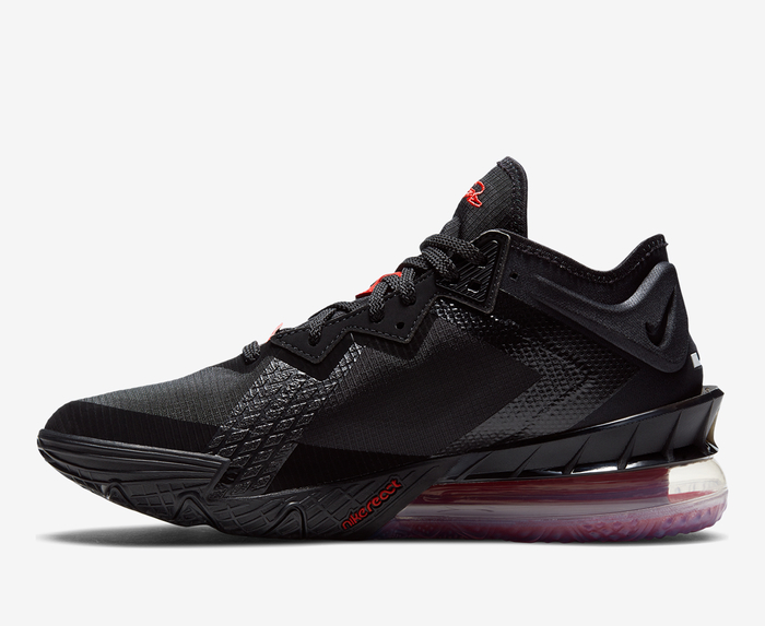 Nike LEBRON XVIII LOW BLACK WHITE UNIVERSITY RED VegNonVeg