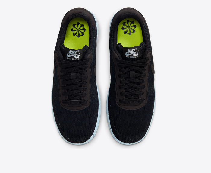 Nike AF1 CRATER FLYKNIT BLACK BLACK CHAMBRAY BLUE VegNonVeg