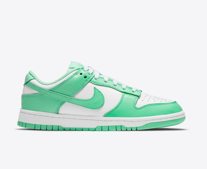 dunk low white green