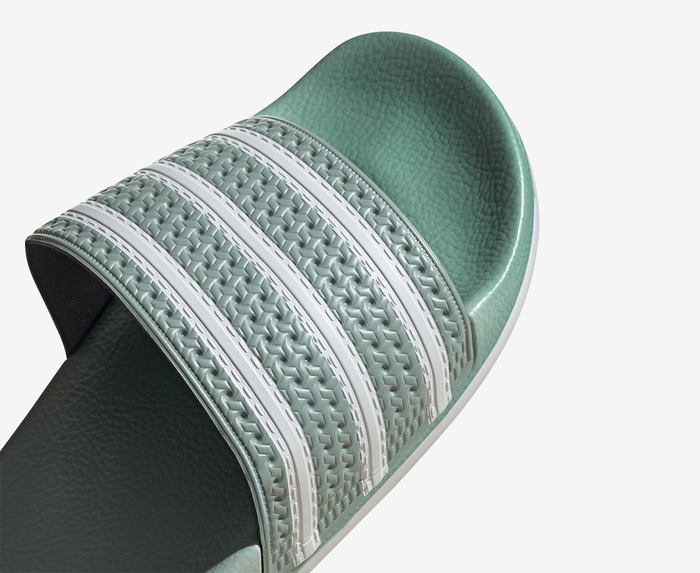 Adidas Originals ADILETTE HAZY GREEN FTWR WHITE HAZY GREEN