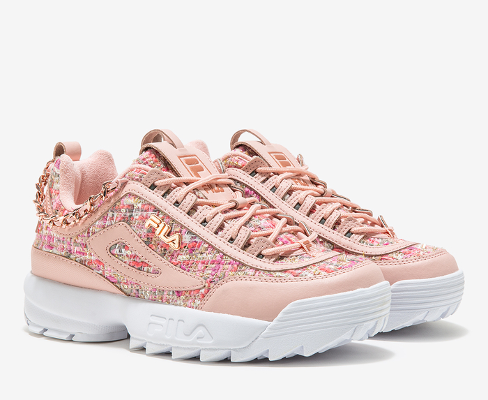 Fila disruptor 2 pink on sale gold