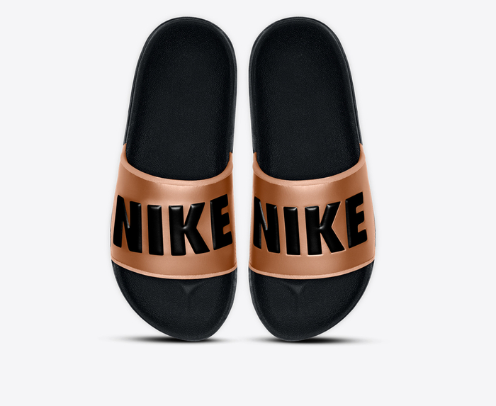 Nike discount metallic slides