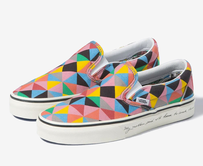 Vans Faith Ringgold Moma checkered purchases slip on shoes