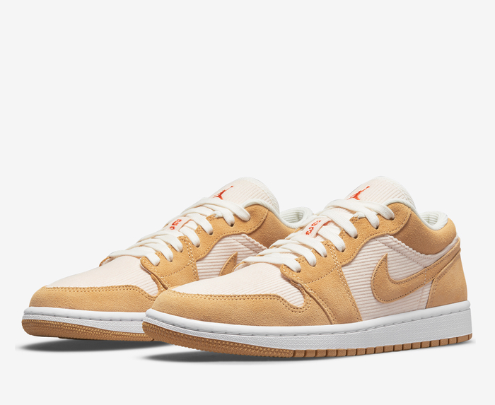 Jordan - WMNS AIR JORDAN 1 LOW SE 'TWINE/ORANGE/ORANGE QUARTZ/SAIL' -  VegNonVeg