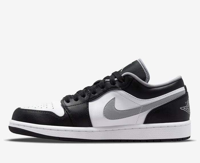 Jordan - AIR JORDAN 1 LOW 'BLACK/PARTICLE GREY-WHITE' - VegNonVeg