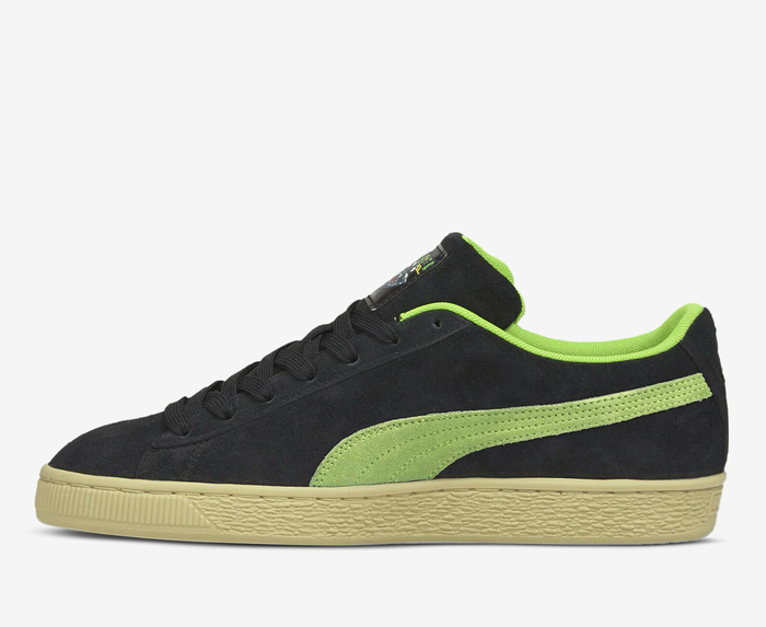 Puma suede classic hot sale black electric green