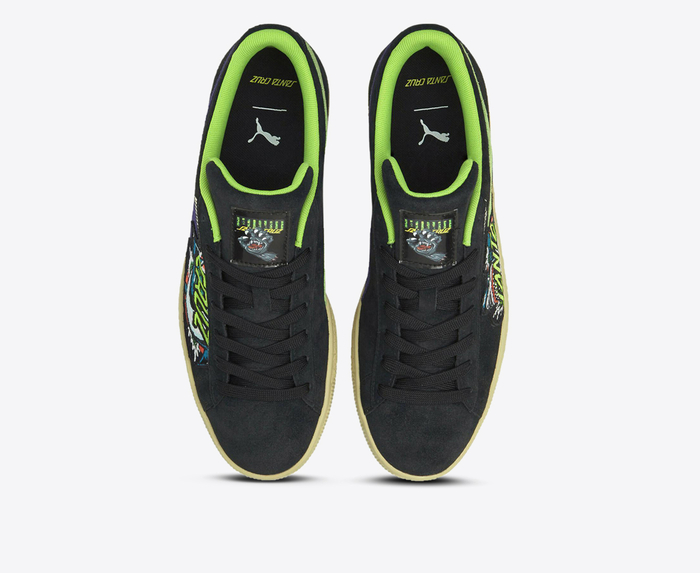 Puma X SANTA CRUZ Suede Shark Puma Black Green Flash Deep Wisteria VegNonVeg