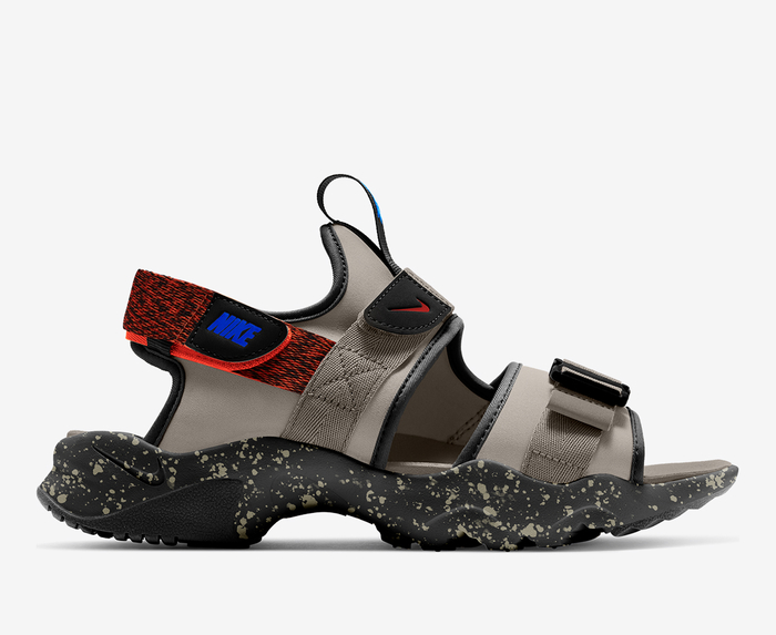 Nike - CANYON SANDAL 'MOON FOSSIL/RACER BLUE-ORANGE-BLACK' - VegNonVeg