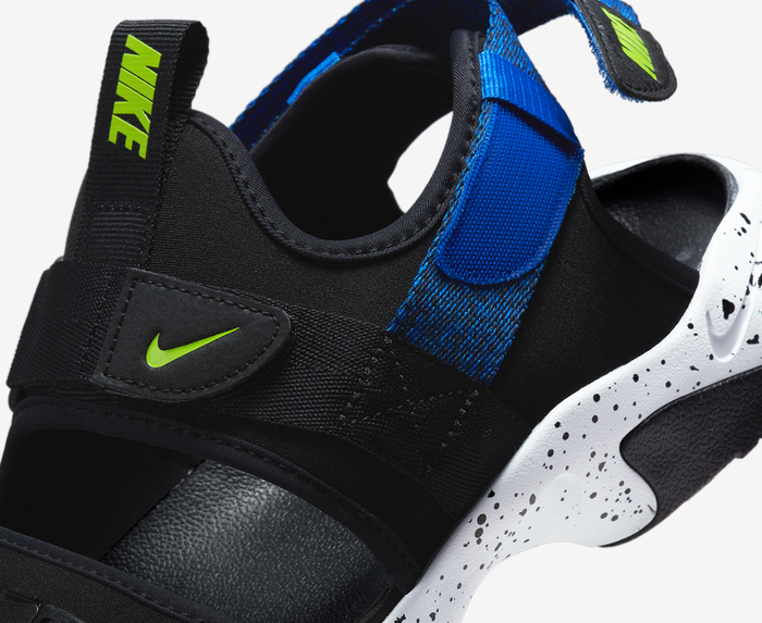 Nike CANYON SANDAL BLACK VOLT RACER BLUE PURE PLATINUM VegNonVeg